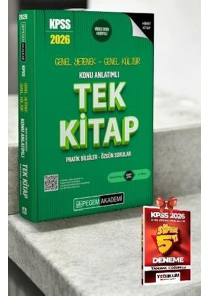 2026 Kpss Genel Yetenek Genel Kültür Konu Anlatımlı Tek Kitap ve Kpss Deneme Hediye