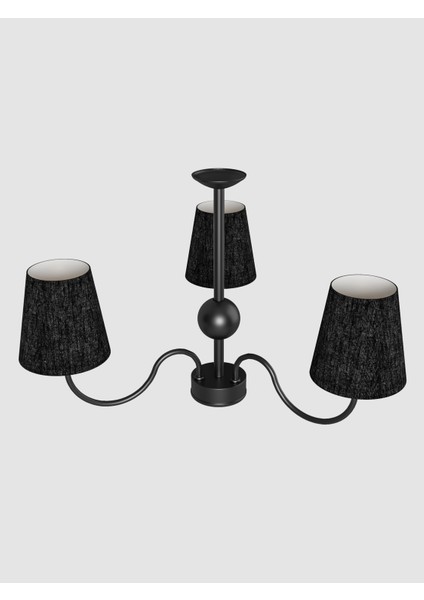 Deluna 3'lü Eskitme Modern Konik Abajur Şapkalı Metal Avize fiyatları