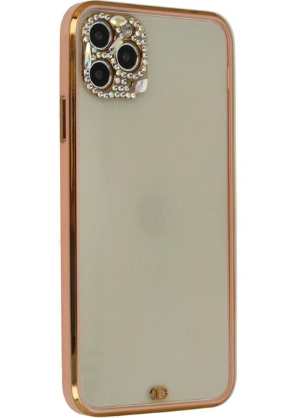 Newface iPhone 11 Pro Kılıf Liva Taşlı Silikon - Pembe fiyatları