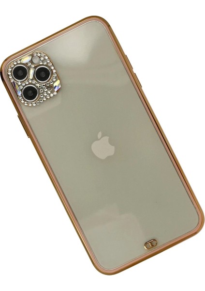 Newface iPhone 11 Pro Kılıf Liva Taşlı Silikon - Pembe modelleri