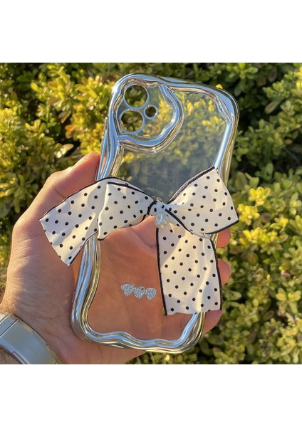 Samsung Galaxy A05 Kılıf Gümüş Taşlı Darbe Önleyici Silikon Kapak