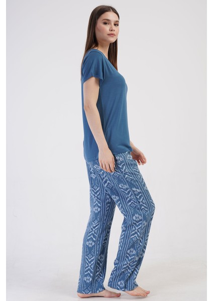 Kadın Vıscon Kısa Kol Pijama Takım , 410047 fiyatları