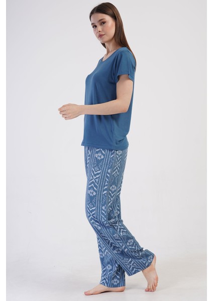 Kadın Vıscon Kısa Kol Pijama Takım , 410047 modelleri