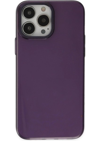 Newface iPhone 13 Pro Max Kılıf Anka Pc Sert Metal Kapak - Mor