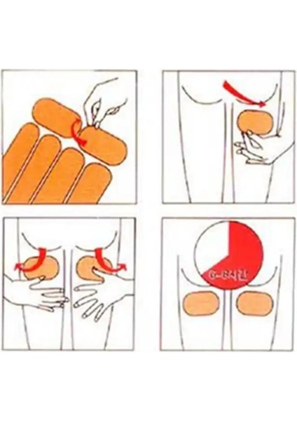 5 Paket, 30 Adet Alt Vücut ve Bacak Bakım Isı Bantları modelleri