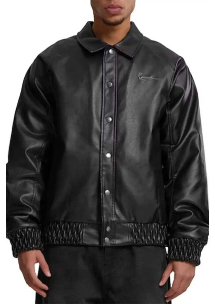 Kani Star Full Pu College Jacket - Siyah, Şık ve Rahat Tasarım