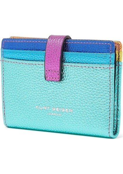 Leather Soft Wallet, Gökkuşağı Desenli Deri Cüzdan