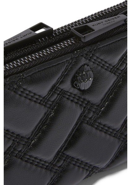 Kensington Quilted Mini Purse, Kapitone Deri Mini Cüzdan