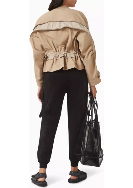 Cocoon Bomber Ceket Bej, Fermuarlı, Utility Detaylı ve Şık Kesim