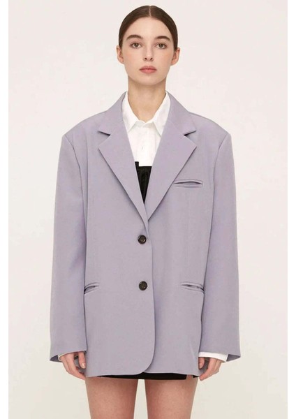 Bronte Oversized Blazer - Lilac Renk, Modern ve Konforlu Şıklık