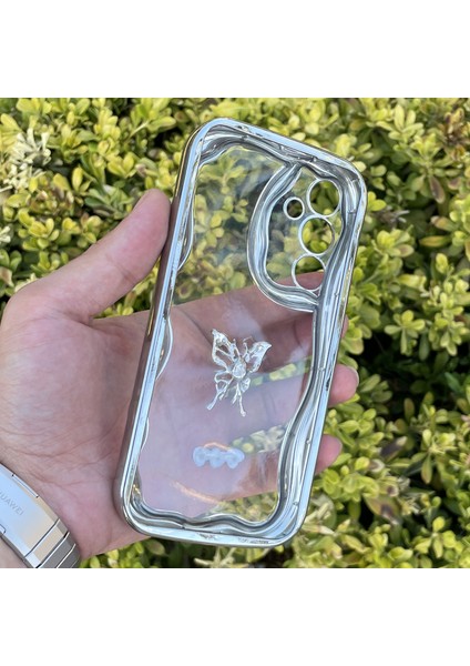Samsung Galaxy A35 Kılıf Gümüş Taşlı Darbe Önleyici Silikon Kapak fiyatları