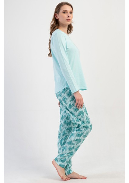 Pamuklu Kadın Uzun Kol Pijama Takım , 410019 fiyatları