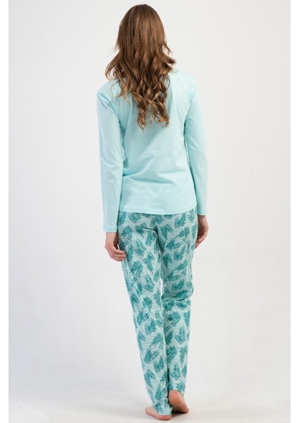 Pamuklu Kadın Uzun Kol Pijama Takım , 410019 fırsatları