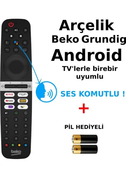 Arçelik Grundig Android Tv’lere Birebir Uyumlu Sesli Komut Özellikli