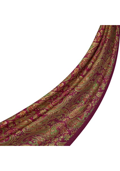 Ipekevi Mezopotamya Desenli Tensel Şal 02889 Fuşya
