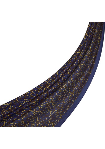 Ipekevi Leopar Desenli Tensel Şal 02880 Lacivert