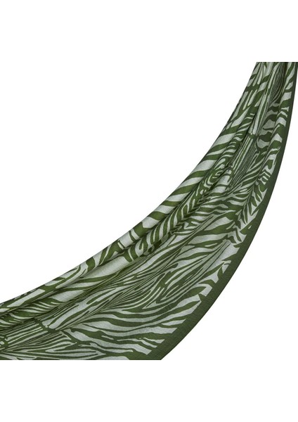 Ipekevi Zebra Desenli Tensel Şal 02881 Haki