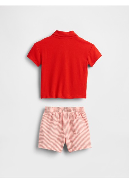 Bebek Kırmızı Baby Polo Outfit Set fiyatları