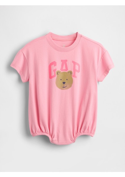 Bebek Açık Pembe Baby Logo Bubble Tek Parça
