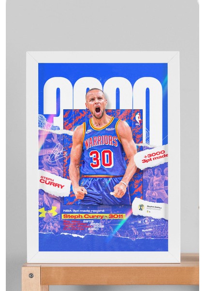 Stephen Curry Çerçeveli Tablo - Basketbol Nba Posteri Tablo