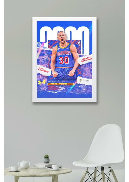 Stephen Curry Çerçeveli Tablo - Basketbol Nba Posteri Tablo fiyatları