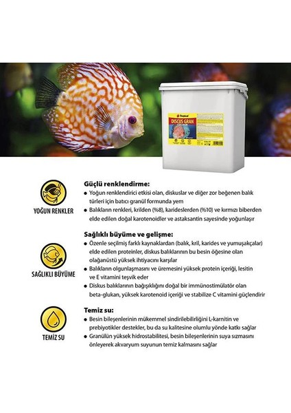 Discus Gran Colour 500 gr Açık Balık Yemi fiyatları