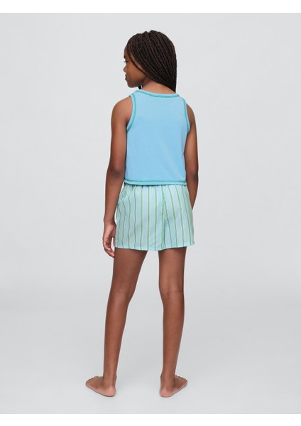 Kız Çocuk Açık Mavi Lilo & Stitch Çocuk Geri Dönüştürülmüş Pijama Takımı modelleri