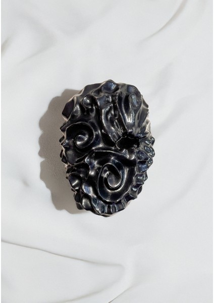 Obsidyen Görünüm Lanetli Taş Etkisi Spiral Maske