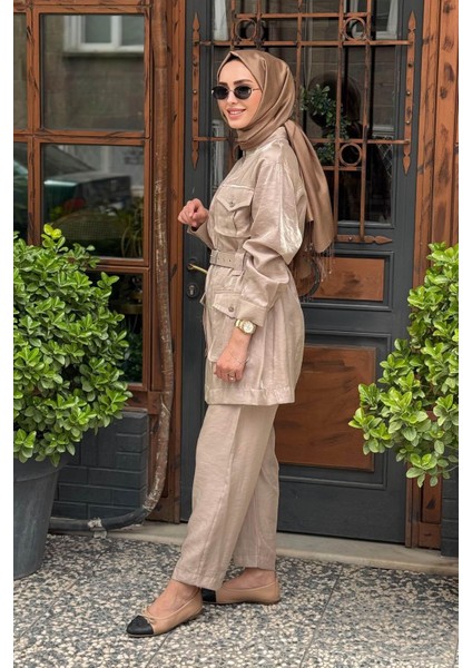 Nurcan Çetin Pantolonlu Takım 25463 Taş
