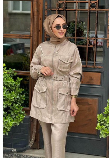 Nurcan Çetin Pantolonlu Takım 25463 Taş