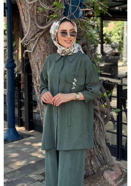 Pantolonlu Takım S-5998 Yeşil modelleri