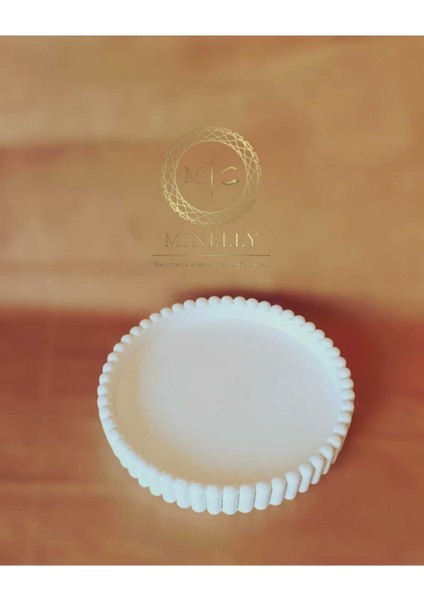 Kabartmalı Oval Tepsi