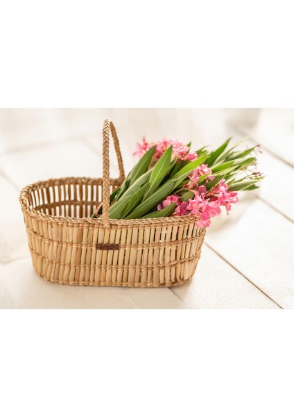 Atandu Home %100 El Yapımı Doğal Hasır Kulplu Piknik Sepeti – 43x22x18 cm | Piknik ve Hediye Sepeti Olarak Kullanıma Uygun | Dekoratif Çok Amaçlı Sepet fırsatları