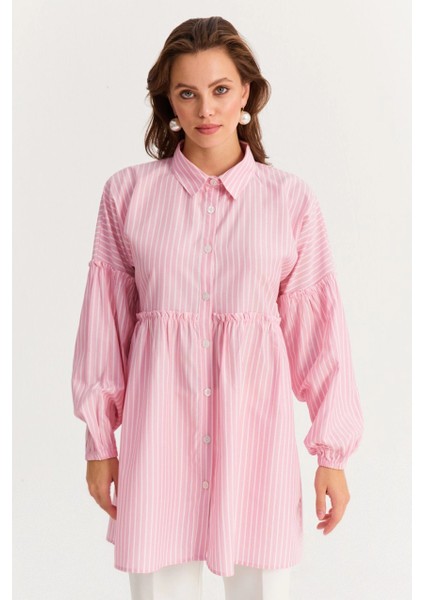 Kadın Pembe Tunik Gömlek MASF12 modelleri