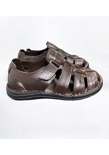 Hakiki Deri Tam Ortopedik Aşırı Rahat Erkek Sandalet fırsatları