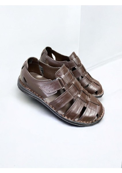 Hakiki Deri Tam Ortopedik Aşırı Rahat Erkek Sandalet indirimleri