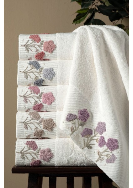 Süzine Nakışlı Bambu 30X50 cm 6 Lı Mutfak Havlusu