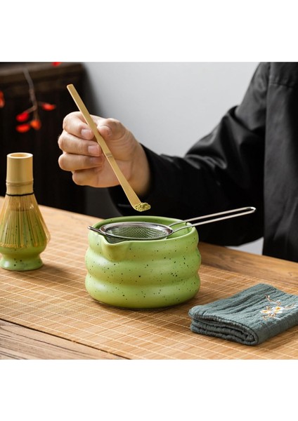 Seremoniye Uygun 5 Parça Matcha Seti Bambu Çırpıcı, Seramik Kase ve Kaşık ile Çay Ritüeli fiyatları