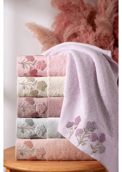 Süzine Nakışlı Bambu 30X50 cm 6 Lı Mutfak Havlusu