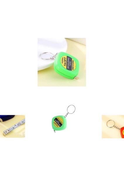 1 M (100 Cm) Lik Yeşil Mini Metre Anahtarlık (1 Adet) (Ebat: 3,3 cm x 3,3 Cm)