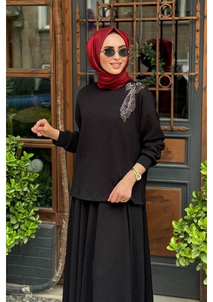 Nurcan Çetin Etekli Takım 25443 Siyah modelleri