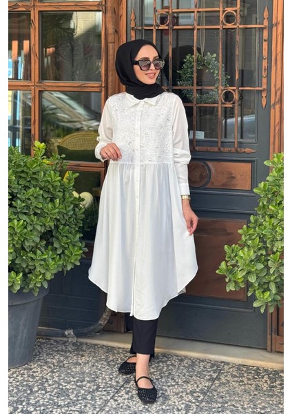 Nurcan Çetin Tunik 25212A Ekru