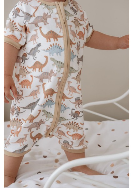 0.5 Tog Yazlık Bebek & Çocuk Uyku Tulumu, %100 Pamuk - Dinozorlar modelleri