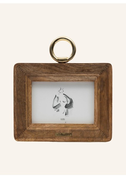 Makena 20X15 Mango Ahşap Fotoğraf Çerçevesi Gold Askı Detaylı
