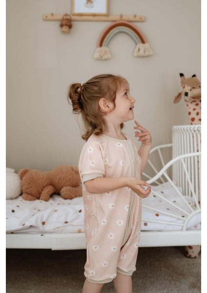 0.5 Tog Yazlık Bebek & Çocuk Uyku Tulumu, %100 Pamuk - Papatya Desenli