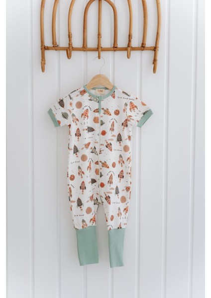 0.5 Tog Yazlık Bebek & Çocuk Uyku Tulumu, %100 Pamuk - Space Uzay