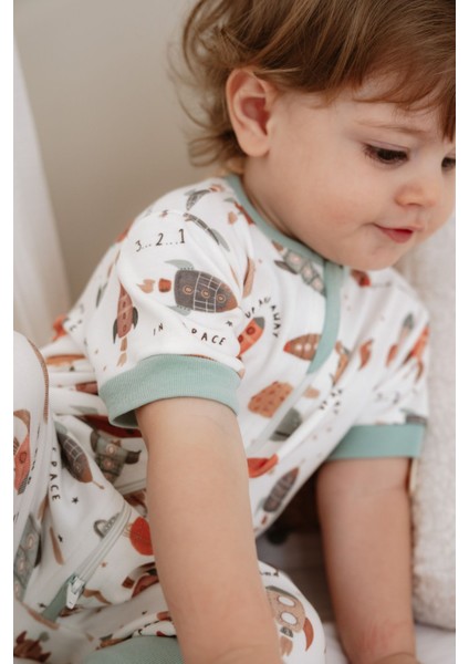 0.5 Tog Yazlık Bebek & Çocuk Uyku Tulumu, %100 Pamuk - Space Uzay