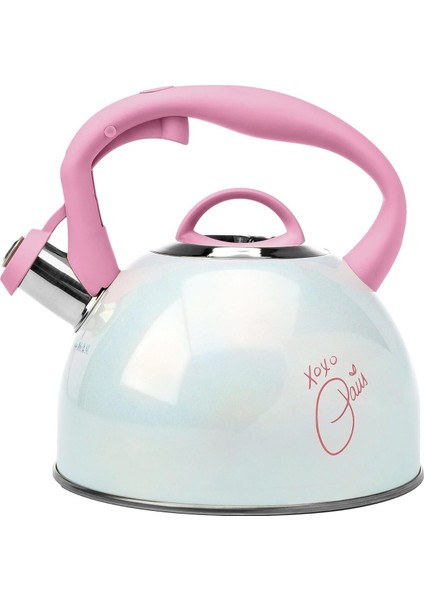 Paslanmaz Çelik Çaydanlık , 2 L, Cool-Touch Saplı, Düdüklü, Pembe