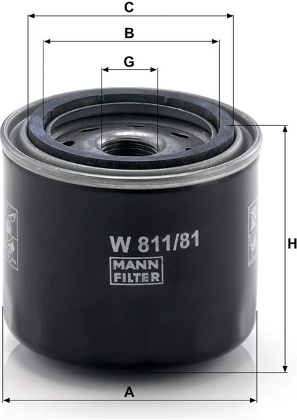 W 811/81 - Yağ Filtresi - Mann Fılter fiyatları