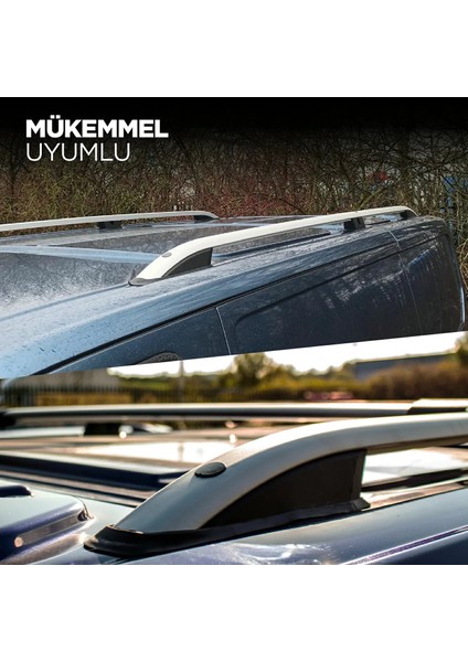 Volkswagen Caravelle (T5) Tavan Çıtası 2003-2015 Arası Uyumlu - Turtle Crown Gri